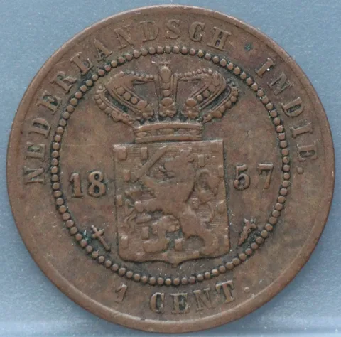 1 Cent 1857 Nederlands-Indië — Koper