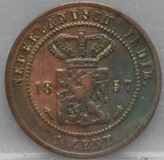 1 Cent 1857 Nederlands-Indië — Koper voorzijde