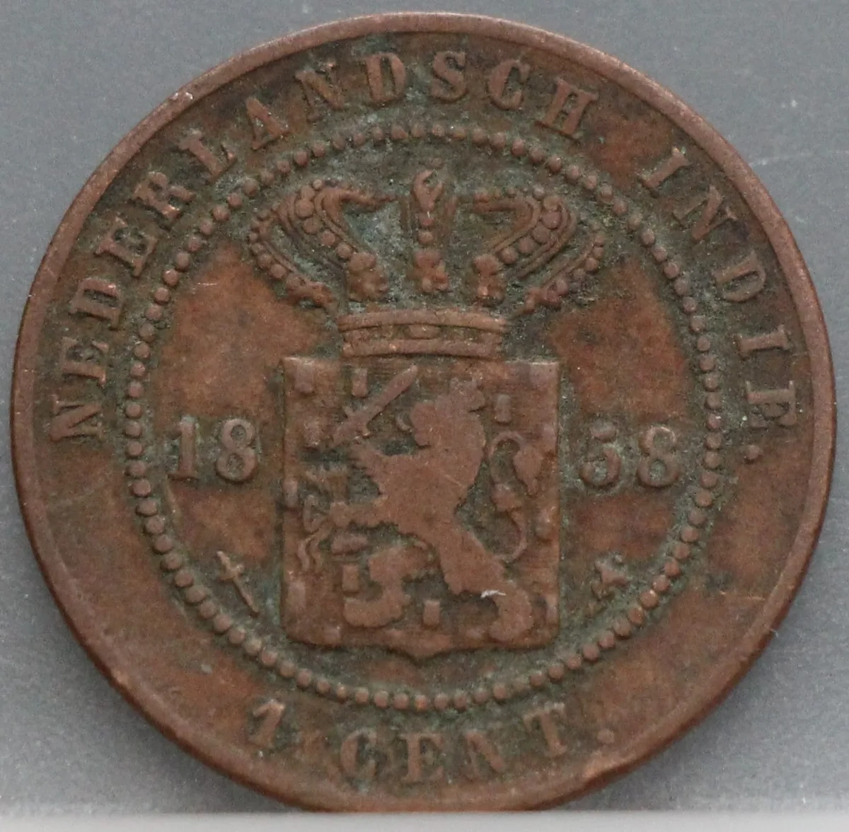 1 Cent 1858 – Nederlands-Indië – Brons voorzijde