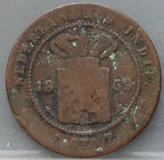 1 Cent 1859 Nederlands-Indië Koper voorzijde