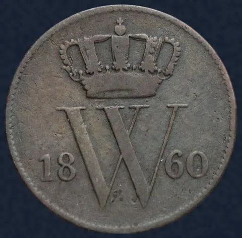 1 Cent 1860 Willem III Koper