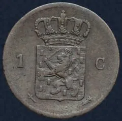 1 Cent 1860 Willem III Koper