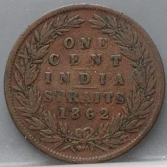 1 Cent 1862 — Straits Settlements voorzijde
