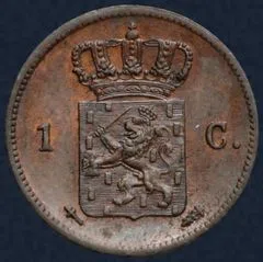 1 Cent 1863 Willem III Koper