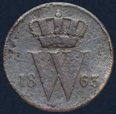 1 Cent 1863 Willem III