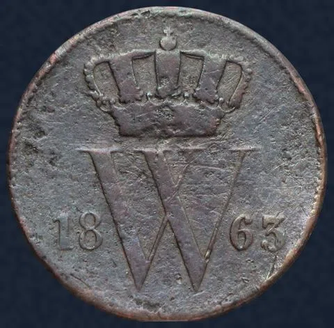 1 Cent 1863 Willem III