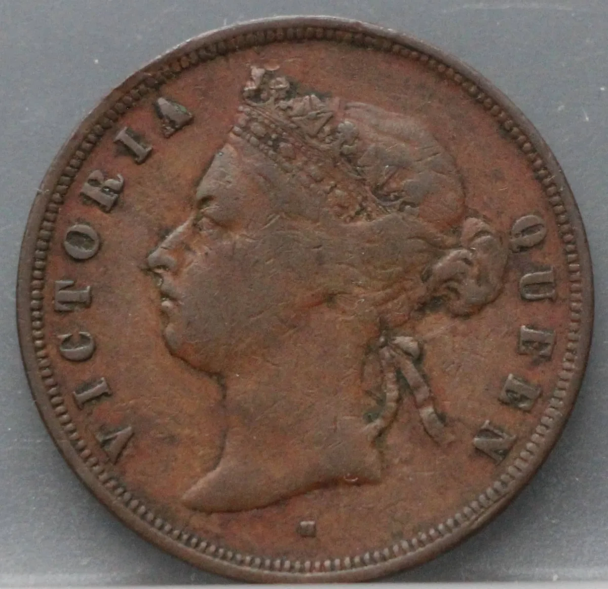 1 Cent 1874 H — Straits Settlements voorzijde