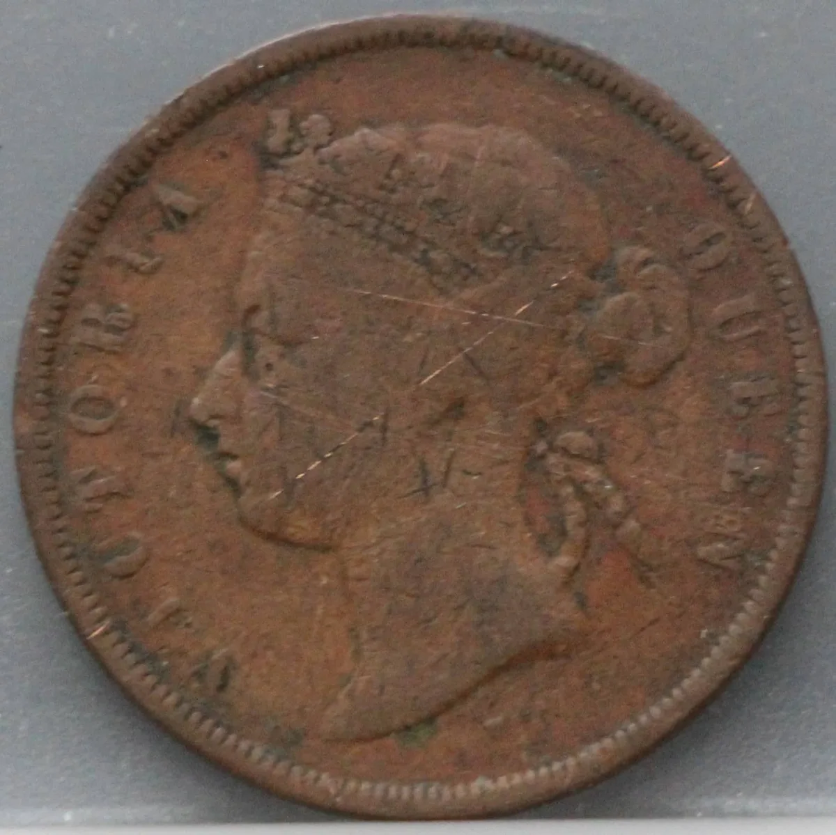 1 Cent 1874 H — Straits Settlements voorzijde