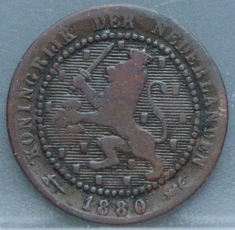 1 Cent 1880 Willem III — Brons