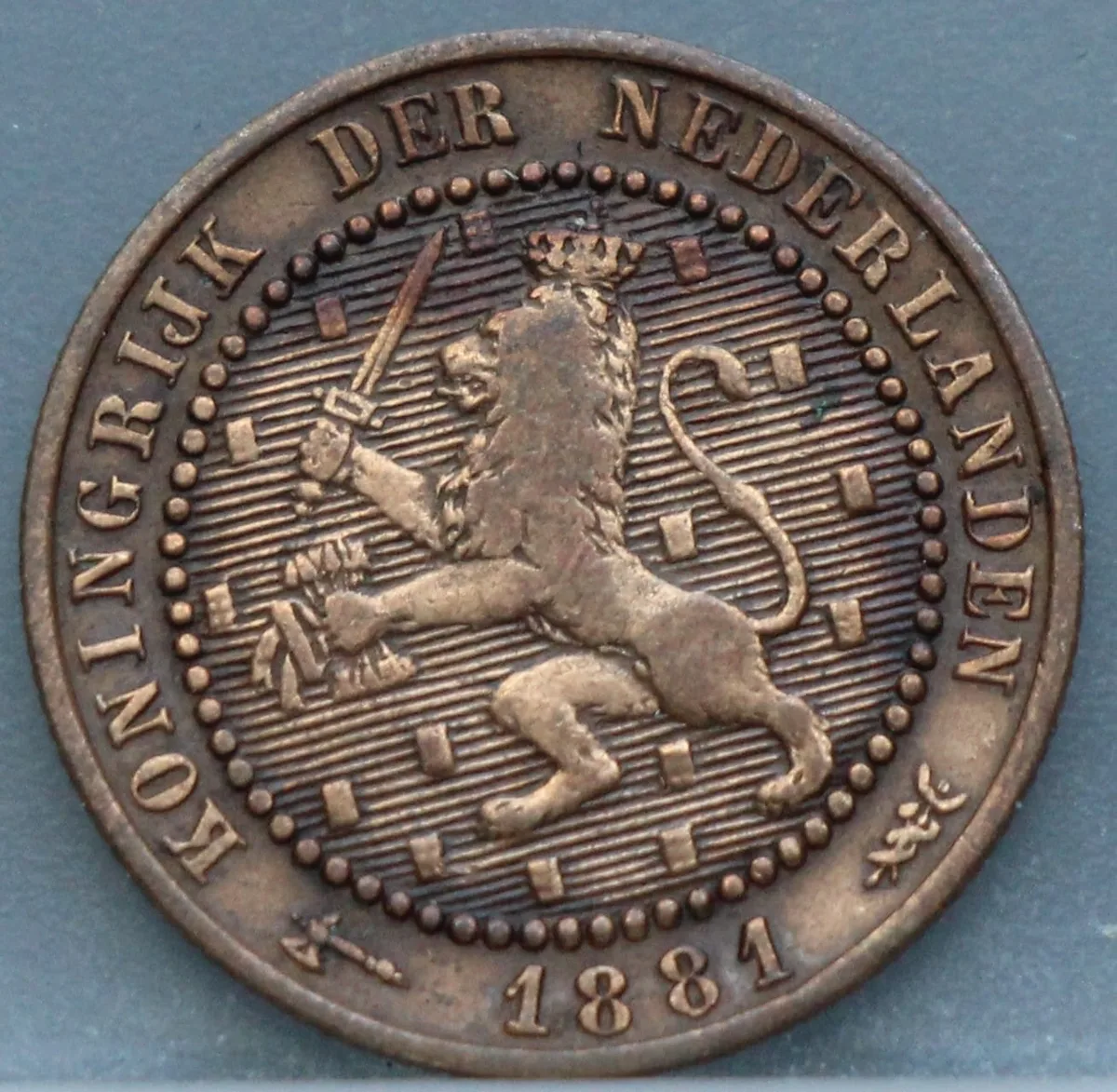 1 Cent 1881 — Brons voorzijde
