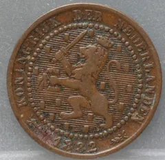 1 Cent 1882 Willem III — Brons voorzijde
