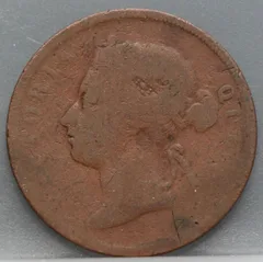 1 Cent 1883 Straits Settlements voorzijde