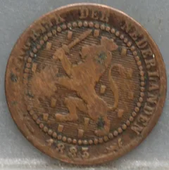 1 Cent 1883 - Willem 3 voorzijde