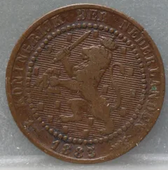 1 Cent 1883 — Willem III voorzijde, brons