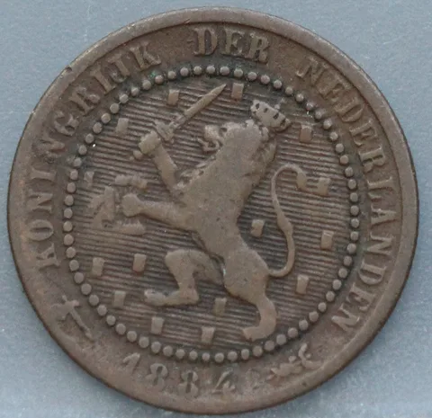 1 Cent 1884 — Brons