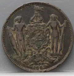 1 Cent 1887 — Brits Noord-Borneo voorzijde
