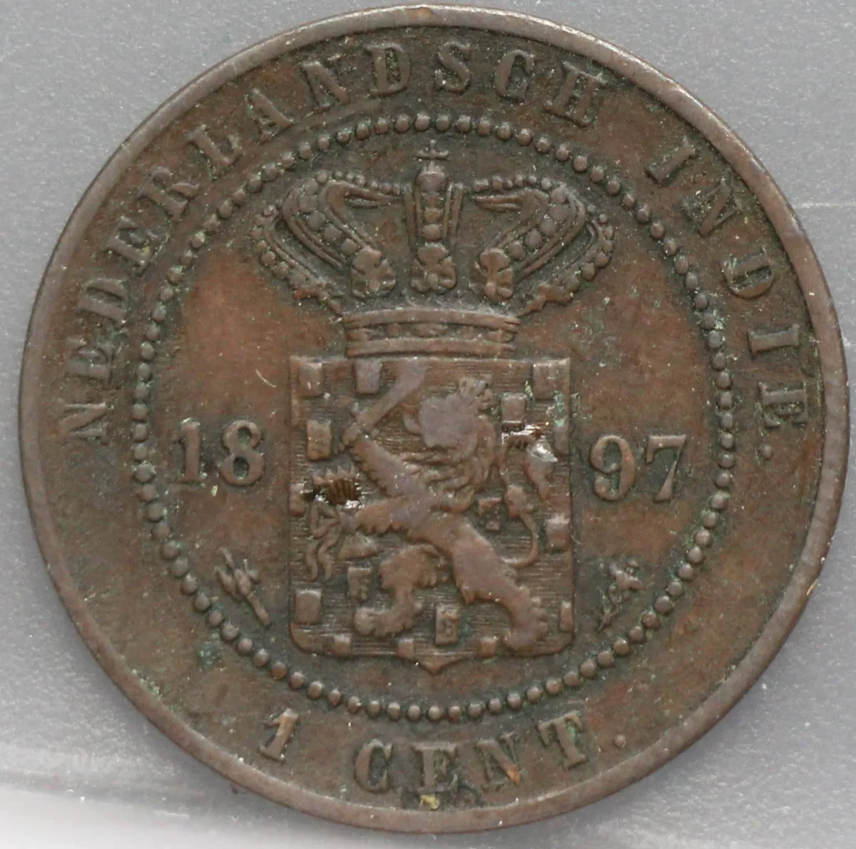 1 Cent 1897 – Nederlands-Indië – Koper voorzijde