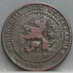 1 Cent 1902 Wilhelmina — Brons voorzijde