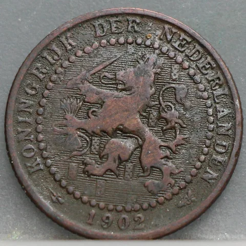 1 Cent 1902 Wilhelmina — Brons