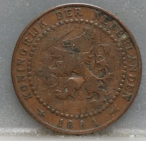 1 Cent 1904 Wilhelmina — Brons