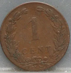 1 Cent 1904 Wilhelmina — Brons achterzijde, Koninkrijk der Nederlanden