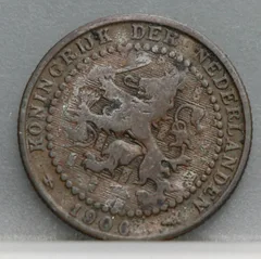 1 Cent 1906 Wilhelmina — Brons voorzijde