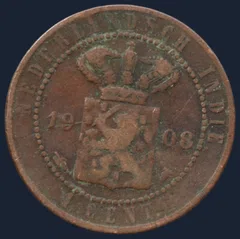 1 Cent 1908 Nederlands-Indië