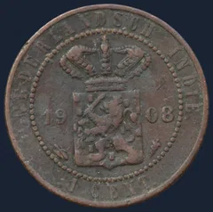 1 Cent 1908 Nederlands-Indië