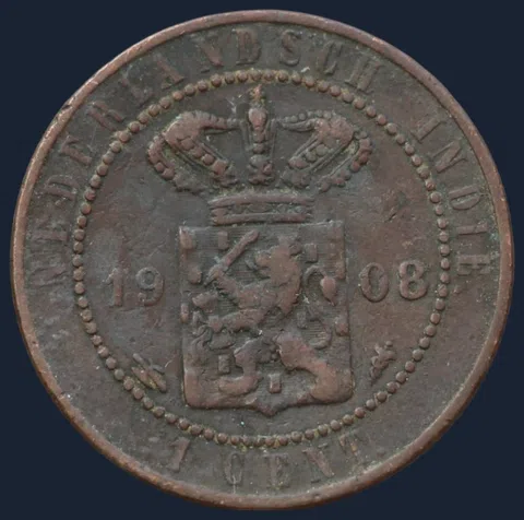 1 Cent 1908 Nederlands-Indië