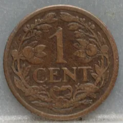 1 Cent 1914 Wilhelmina achterzijde