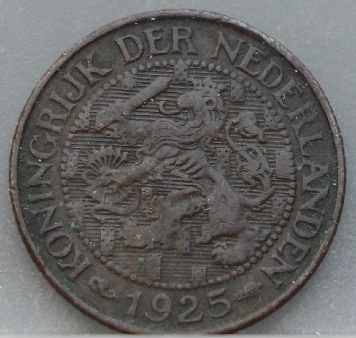1 Cent 1925 — Wilhelmina Brons voorzijde