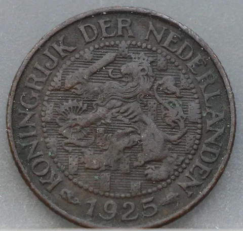 1 Cent 1925 — Wilhelmina Brons