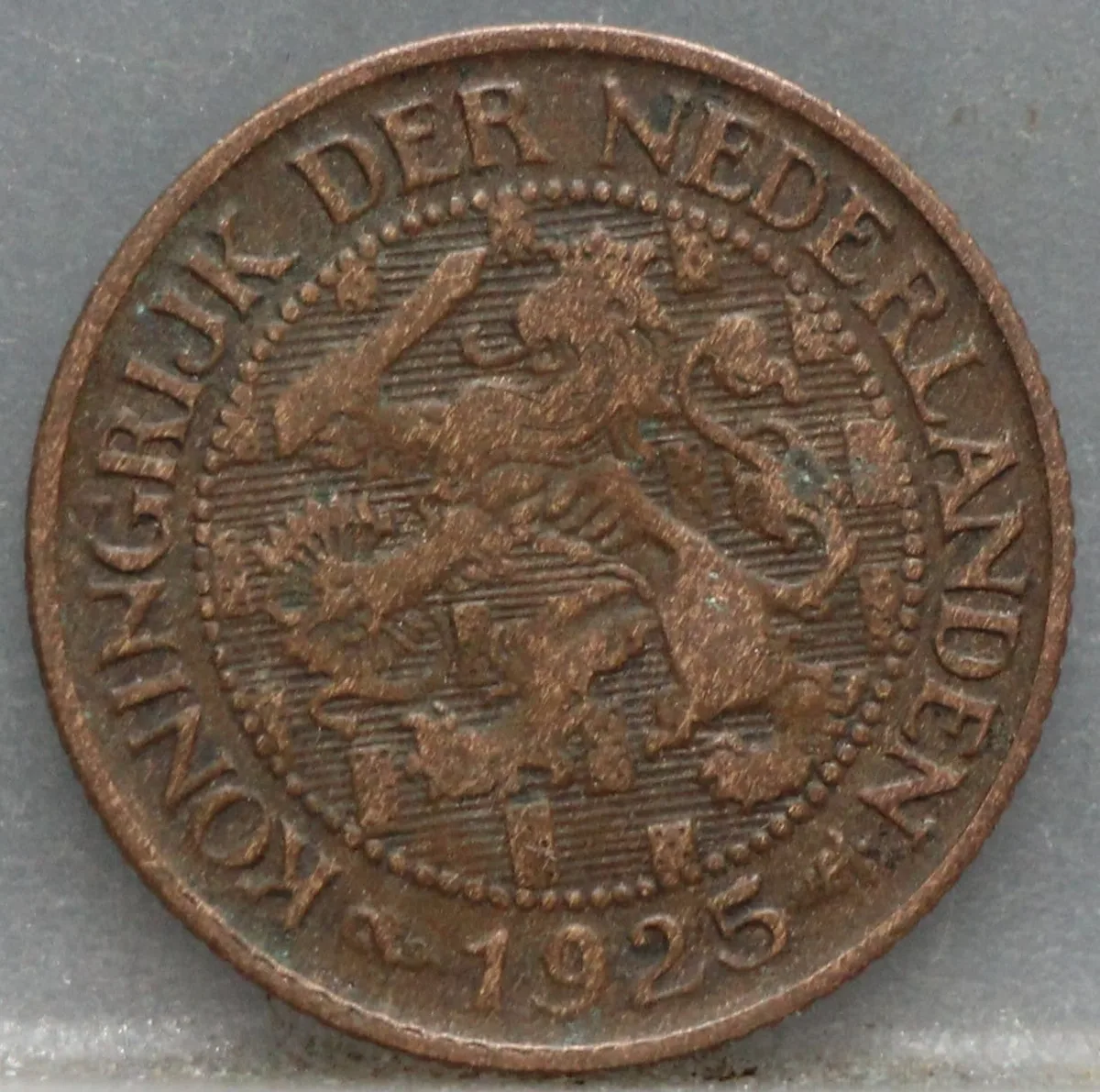 1 Cent 1925 Wilhelmina — Brons voorzijde