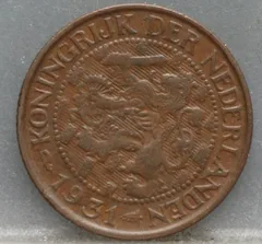 1 Cent 1931 Wilhelmina — Brons voorzijde