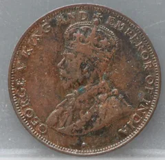 1 Cent 1933 — Hong Kong voorzijde