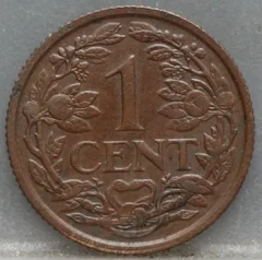 1 Cent 1940 — Brons achterzijde