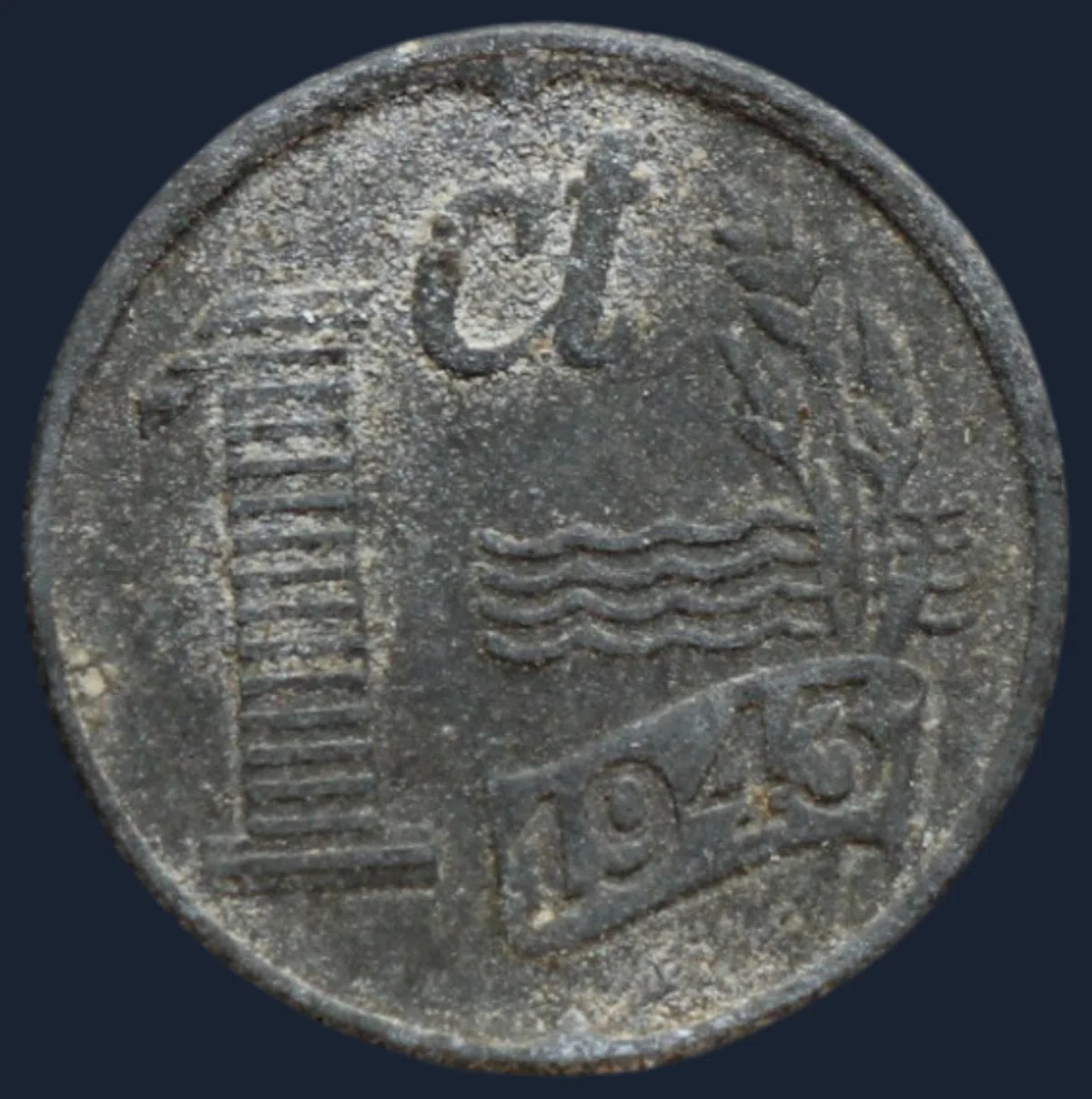 1 Cent 1943 Nederland Wilhelmina