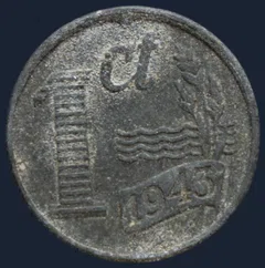 1 Cent 1943 Nederland Wilhelmina