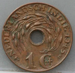 1 Cent 1945 D – Nederlands-Indië – Brons voorzijde