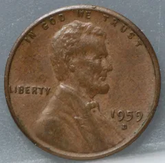 1 Cent 1959 D — Lincoln Cent Brons voorzijde, Verenigde Staten
