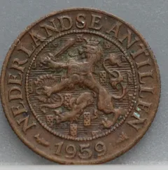 1 Cent 1959 Nederlandse Antillen — Brons voorzijde