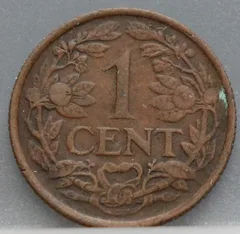1 Cent 1959 Nederlandse Antillen — Brons achterzijde