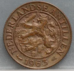 1 Cent 1963 Nederlandse Antillen — Brons voorzijde