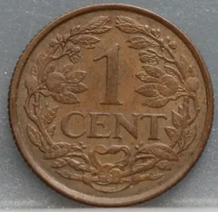 1 Cent 1963 Nederlandse Antillen — Brons achterzijde