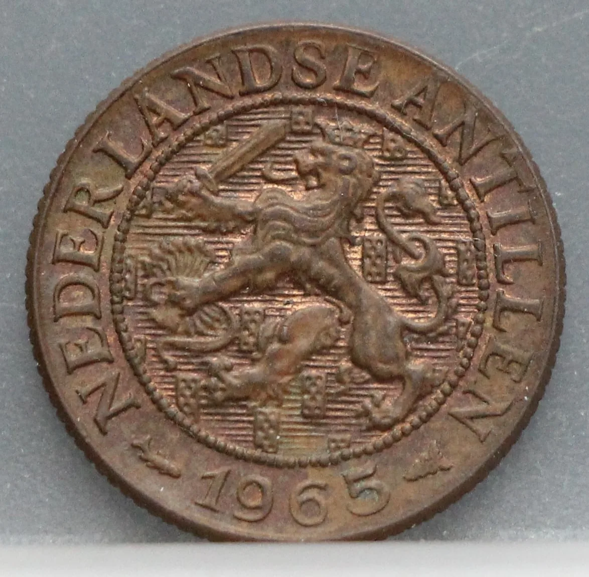 1 Cent 1965 Nederlandse Antillen — Brons voorzijde