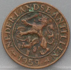 1 Cent 1968 Nederlandse Antillen — Brons voorzijde