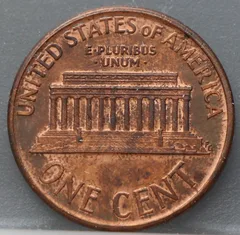 1 Cent 1990 D — Lincoln (verkoperd zink) achterzijde, Verenigde Staten