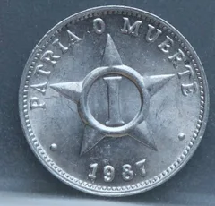 1 Centavo 1987 Cuba — Aluminium voorzijde