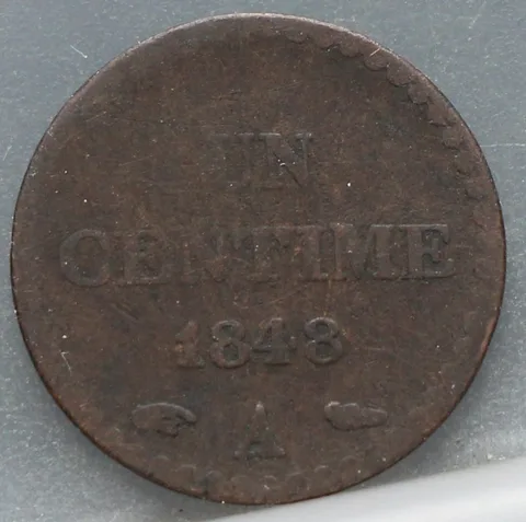 1 Centime 1848 (A) — Frankrijk