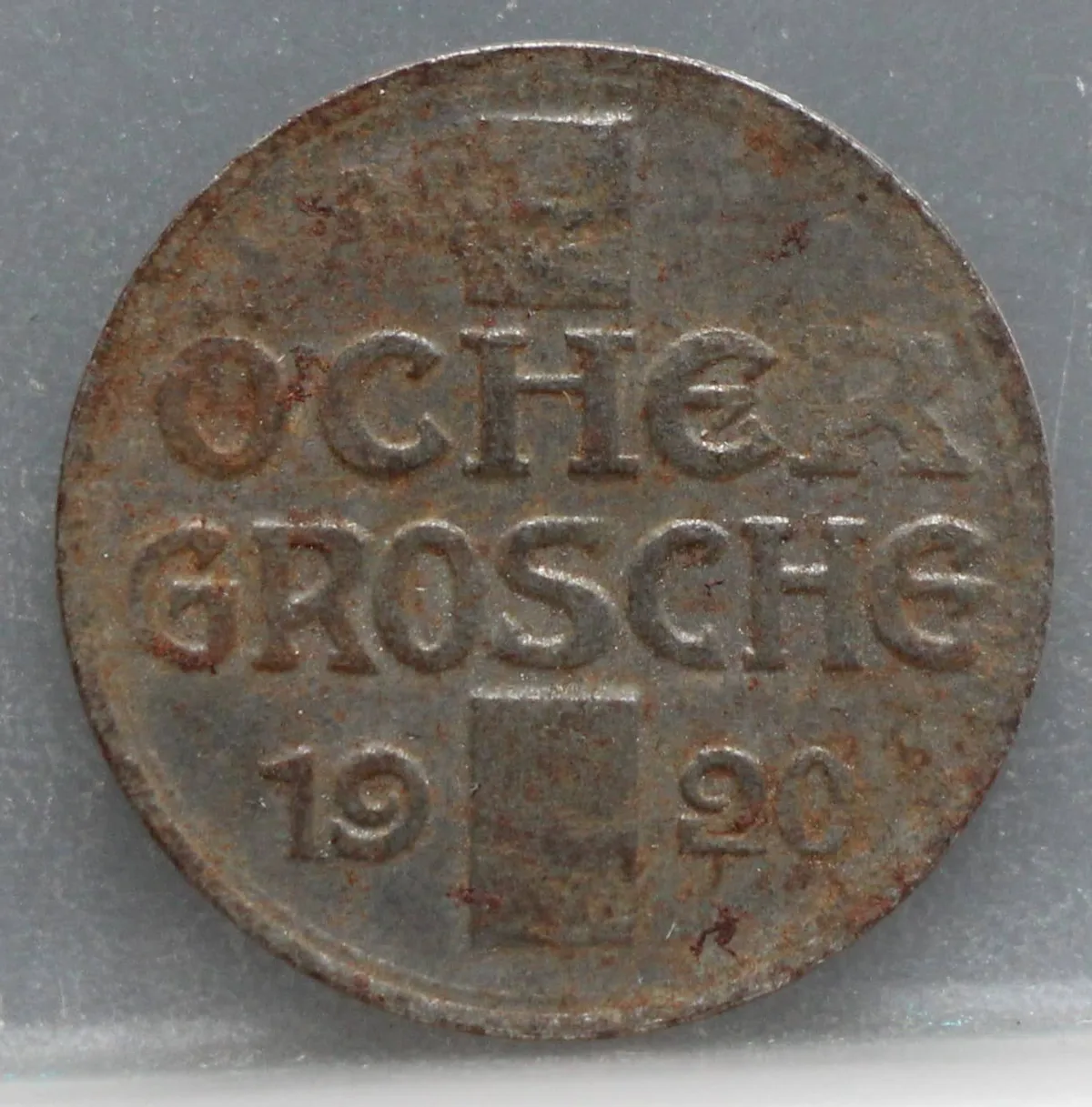 1 Öcher Grosche 1920 Aken — IJzer voorzijde, Duitsland, Weimarrepubliek (1919-1933)